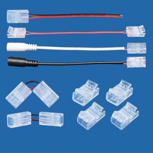 5pcs 2Pin 8mm 10mm LED 스트립 커넥터 고속 와이어 코너 2835 5050 SMD COB 유연한 조명에 대 한 용접