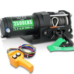 2500파운드 ATV 전기 윈치, 12V DC, 헤비 듀티 합성 윈치 로프 1/5