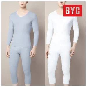 BYC 남성 베스트 7부 내의 상하세트 40수 순면 BYI6794