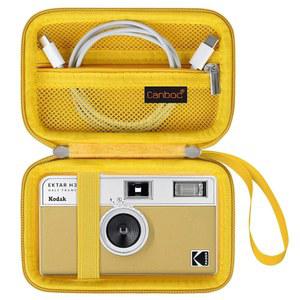KODAK EKTAR H35/ H35N/ M35/ F9/ M38 하프 프레임 필름 카메라, 포인트 앤 슛 카메라 가방, 지퍼 메시 포켓 핏 필름, 배터리, USB 케이블, 노란색 (케이스 전용)