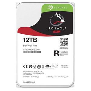 [미국배송] SEAGATE IRONWOLF PRO 12TB NAS - 내장 7200RPM SATA 연결 CMR 캐시(ST12000NT001) HDD 스토리지용 3.5인치 RAID 6GB/S 네트워크 엔터프라이즈 256MB