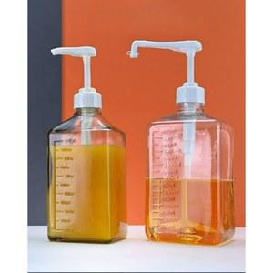 카페 시럽 유리병 펌핑 주스용 1100ml 유리 시럽통 우유 PP 대용량 시럽병