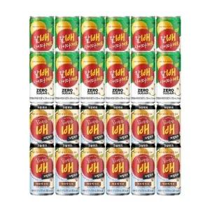 해태 갈배사이다 제로 210ml 12캔 + 해태 갈아만든배 저칼로리 210ml 12캔 / 총 24캔