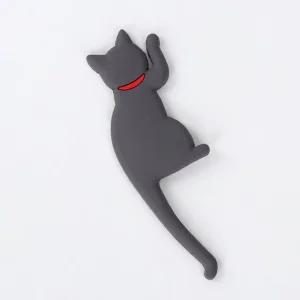 회색 고양이 냥냥이 도어후크 자석바 고양이자석 (W96F9CA)