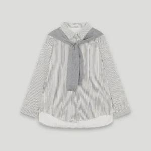[코데즈컴바인](신세계 사우스시티) 스트라이프 셔츠 니트 숄 SET (CKC-SH301W8)