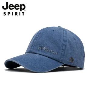 JEEP SPIRIT 남성 스포츠 캐주얼 데님 볼캡 블루 야구 모자