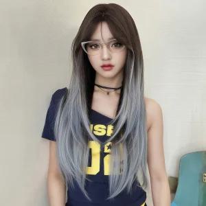 키라비 가발 여성 통가발 스트레이트 긴머리 75cm KPE0493