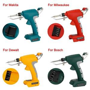 밀워키 18V-20V 리튬 이온 배터리 용 Bosch Dewalt Makita 자동 주석 공급 전기 납땜 인두