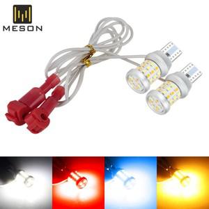 2pcs T15 Led W16W 바이크 오토바이 회전 신호 3014 54smd 2 색 꼬리 주간 러닝 라이트 자동차 액세서리 범