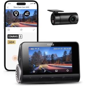70mai A810 4K 대시캠 앞뒤, 스타비스 2 HDR 야간 투시 기능, 4G LTE 지원, ADAS, GPS 및 WiFi 내장, 24시간 주차 모드, AI 모션 감지, 타임랩스 기능 제공