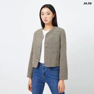 [JAJU](강남점)(자주)여 브이넥 버튼 자켓 J103301022