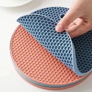 벌집패턴 실리콘 냄비 받침대 17cm 냄비받침대 컵받침대 냄비받침