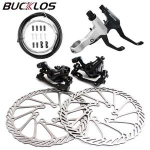 BUCKLOS 로드 MTB 자전거  브레이크 세트 IS PM 캘리퍼스 알루미늄 합금 레버 케이블 포함 160 로터 사이클