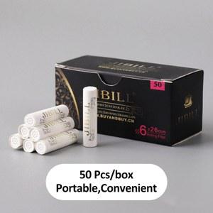 50Pcs 흡연 파이프 필터 6 튜브 양면 세라믹 활성 탄소 담배 도구 액세서리
