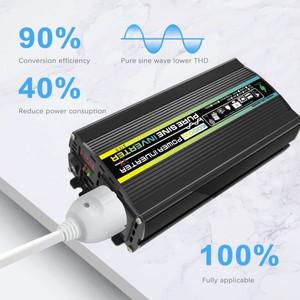 퓨즈3000/4000/6000/8000W 지능형 전력 인버터 듀얼 USB 디지털 순수 사인파 DC 12V AC 220V 자동차 RV용