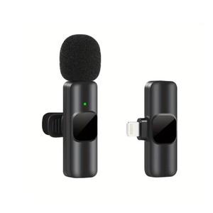 아이폰 안드로이드 휴대폰용 무선 마이크 3.5mm 전문 듀얼 라발리에 클립 비디오 녹화 브이로그 Douk