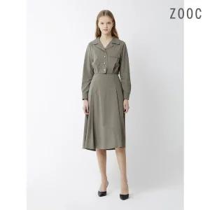 [정품] 주크 크롭 셔츠  슬리브리스 플레어 원피스 KG_Z241MSE010