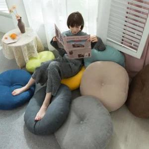 키밍 쿠션감 방석 베란다 원형 42cm 47cm 8컬러두꺼운 높이 대형 푹신한 식탁의자 벤치 좌식 쇼파 일반 일
