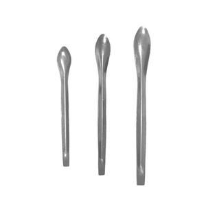 스테인레스 스틸 실험실 마이크로 뒤집개 약 숟가락 알약, 거치대 삽, 약국, 14/12.5/10 cm, 3 개