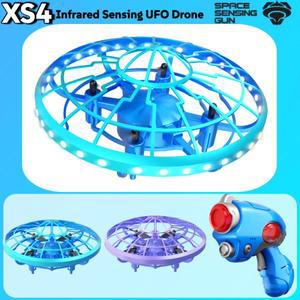 XS4 발집열판 적외선 RC UFO 소형 드론 센서 부모-자녀 상호작용 스마트 호버 원격 제어 장난감 생일 선물