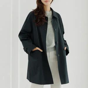 [데드라](88size)[THE BLACK] 프린하프트렌치코트 OUE4038_YC