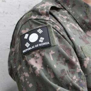 야광검정 실리콘와펜 국기와펜 패치 와펜 탈부착와펜 야광와펜 야광태극기 와펜 탈부착와펜