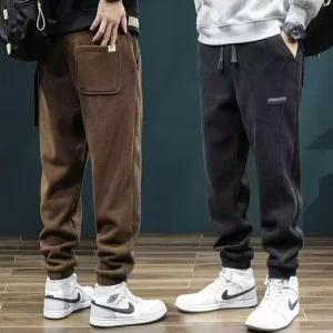 [라일리] Rly 남성 겨울 기모안감 코듀로이 방한바지 밴딩 조거