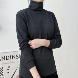 [오노마] ONM 여성 목폴라티 여자 면목폴라 목티 터틀넥 티셔츠 4색  10764243A)