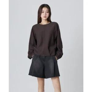 [갤러리아] LAP 나일론 라운드 오버핏 블라우스 AR3WB840