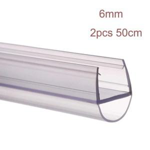 2pcs 샤워 씰 투명 고무 씰링 스트립 68101215mm D  도어 유리 하드웨어 용 워터 디플렉터