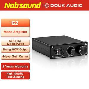Nobsound Hi-Fi G2 모노 채널 디지털 앰프 서브우퍼전체 주파수 미니 스테레오 오디오 홈 데스크탑 전력 증
