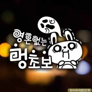 자동차용 반사 스티커 초보 운전 안전 표지 영혼없는 멍 초보운전 초보운전 차량스티커