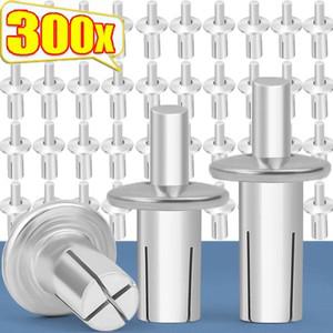 30010PCS 알루미늄 합금 해머 확장 리벳 네일 헤드 피어싱 스테인레스 스틸로드 나사 패스너 하드웨어