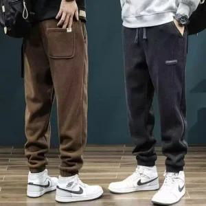 [라일리] Rly 남성 겨울 기모안감 코듀로이 방한바지 밴딩 조거  41328441)