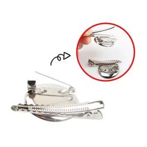 20mm 코사지 옷핀 1통 브로치 원형 부자재 집게 20mm 1통 P0000HZR 원형 옷핀 3종