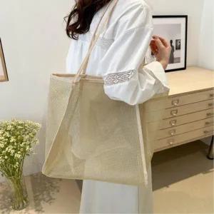 대용량가방 그물 망사 비치백 네트백 여름가방 숄더백-WFHH47L