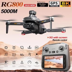 RG800 MAX GPS 드론 전문 8K 카메라 공중 FPV 브러시리스 대형 스크린 원격 제어 접이식 드론으로 장애물