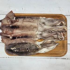 국내산 손질오징어 + 반건조 갑오징어 선물세트 1kg (보자기 포장)
