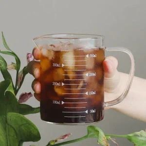 [콩심팥심]저그 손잡이 다용도 내열유리 계량컵 350ml 손잡이계량컵 커피저그