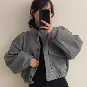 ONM 가오리핏 크롭 코트 가을 겨울 데일리 아우터 여