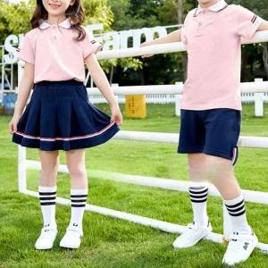[하프클럽/]남녀공용 핑크 여름세트 교복 학생복 (키즈-성인)