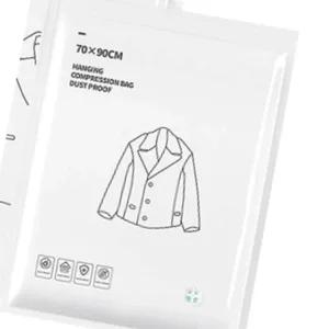 옷 정리 진공 압축 팩 소형 70x90cm 부피 절약 비닐팩 코트 수납 (WFK3E6C)