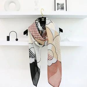[하프클럽/]기본 나염 롱 스카프 간절기 목도리 빅사이즈 가을 여성 여자 머