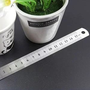 [브이와이][VCMQMRYM]양면 설계 철자 스틸자 제도자 제도용 15cm 1P