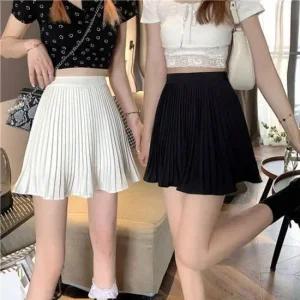 글로리 여름 미니스커트 치마 주름스커트 스커트 미니