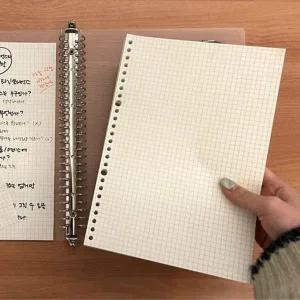 [VCMQNZAT]반투명 바인더노트 모눈속지 속지 B5