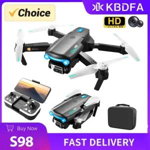 조명헬리콥터 드론 듀얼 면 접이식 콥터4 S98 4K 회피멋 선물 HD RC 호흡 카메라 장애물