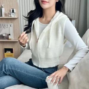 다일스 크롭핏 시즌 후드티조끼 (WFK1Y3L)