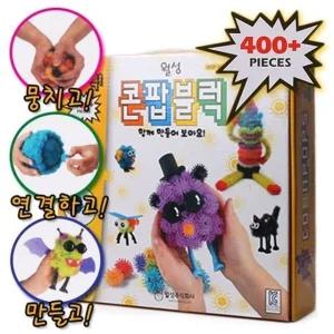 놀이블록세트 어린이콘팝조립 콘팝블럭 400피스창의력블록 (WFK29XL)