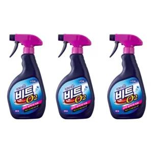 비트 O2 얼룩제거제 500ml 3개입 라이온코리아 얼룩 얼룩제거 제거 제거제